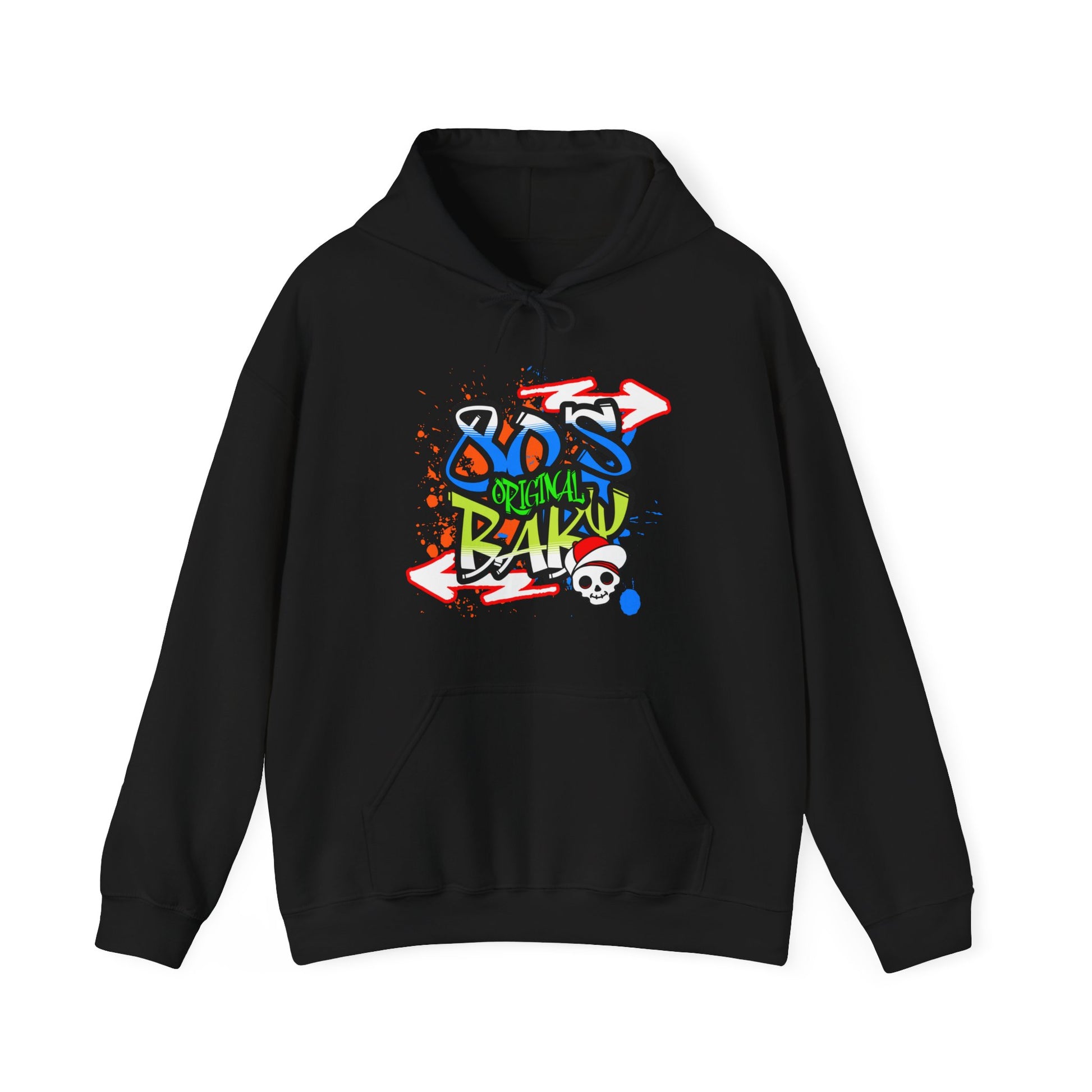 80s Baby Retro Unisex Hoodie in S black, a versatile piece for casual wear