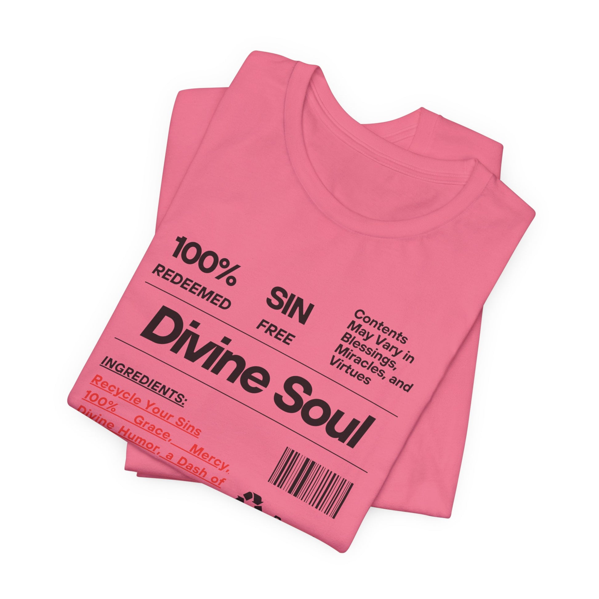 Divine Soul The Spiritual Essence Unisex Tee in L charity pink, a must-have for everyday fashion