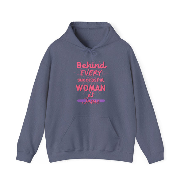 Successful Woman Unisex Hoodie in S heather navy, a versatile piece for casual wear