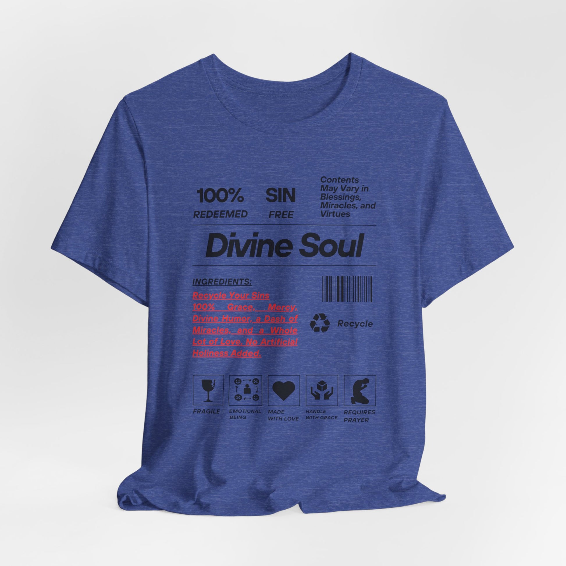 Divine Soul The Spiritual Essence Unisex Tee in S baby blue, crafted for comfort and S style