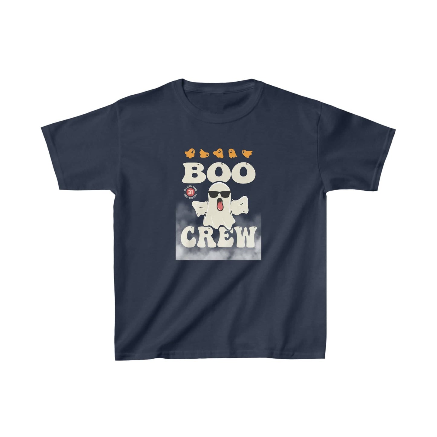Boo Crew - Your Go-To Tee for the Whole Spook Squad Kids clothes Bigger Than Life XS Navy 
