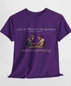 Strategy  Unity Chess Unisex Heavy Cotton Tee in S purple, crafted for comfort and S style