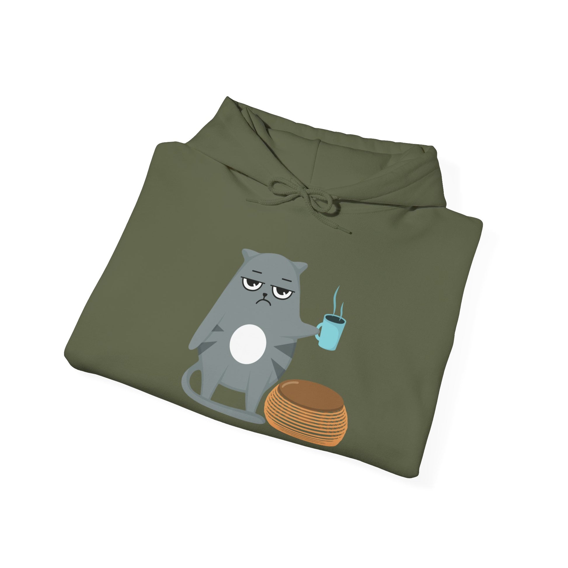 Coffee and Cat-itude Hoodie in M navy, crafted for comfort and S style