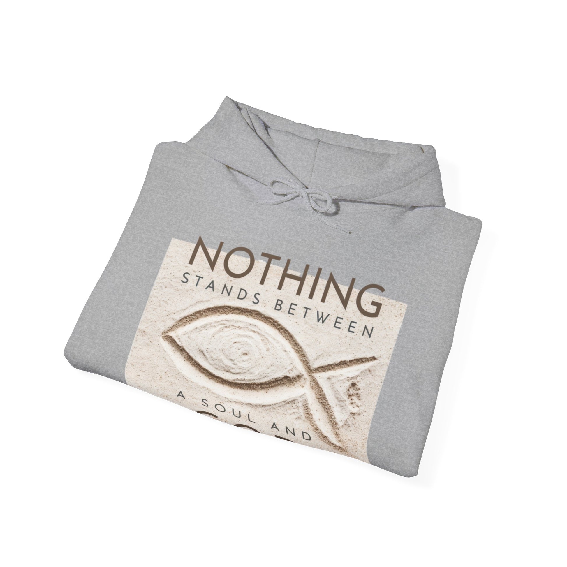 SoulSync A Soul Connection Unisex Hoodie in M Sport grey, crafted for comfort and S style