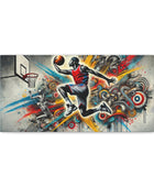 Above the Rim: High-Flying Basketball Canvas Art