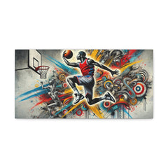 Above the Rim: High-Flying Basketball Canvas Art