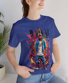 Hip-Hop Harmony Tee Streetwear Graffiti Boombox Mic: Music Notes Infused Hip-Hop Harmony T-Shirt T-Shirt Bigger Than Life   