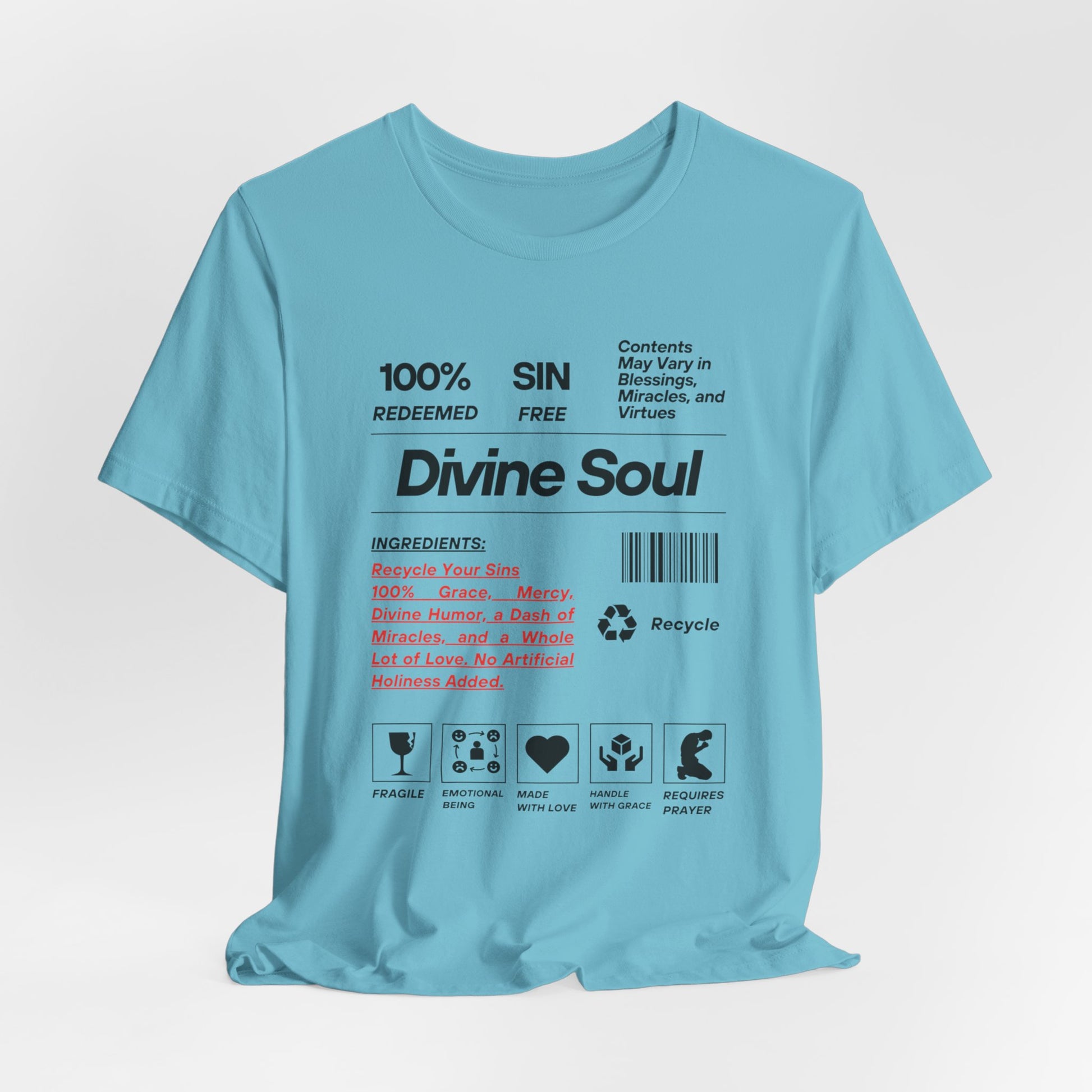 Divine Soul The Spiritual Essence Unisex Tee in S Silver, a must-have for everyday fashion