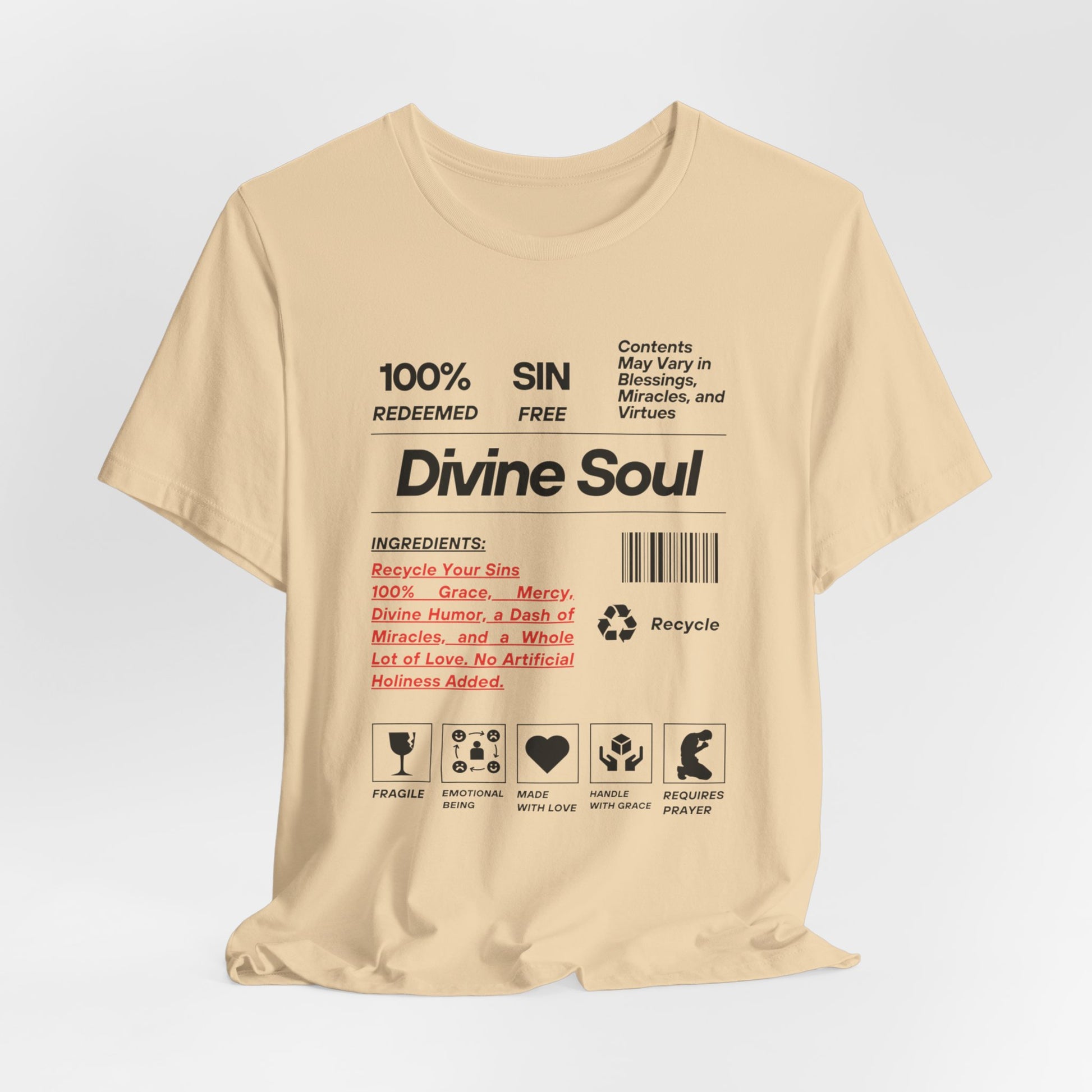 Divine Soul The Spiritual Essence Unisex Tee in S yellow, perfect for S staying on-trend in any S season