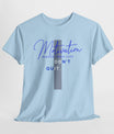 Sophisticated Persevere T-Shirt  Unisex Heavy Cotton Tee in Light Blue, for fashion-forward individuals.