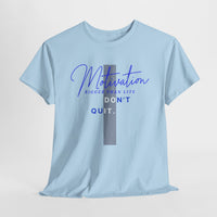 Persevere T-Shirt  Unisex Heavy Cotton Tee in S Light blue, crafted with cotton, crafted for comfort and S style