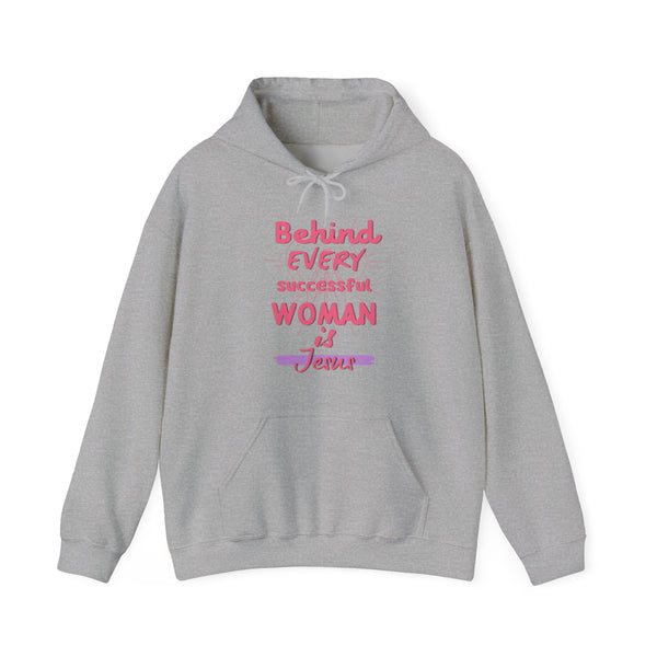 Successful Woman Unisex Hoodie in S dark heather, crafted with polyester cotton, a must-have for everyday fashion