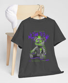 Hustle Bear Unisex Heavy Cotton Tee in M purple, perfect for S staying on-trend in any S season