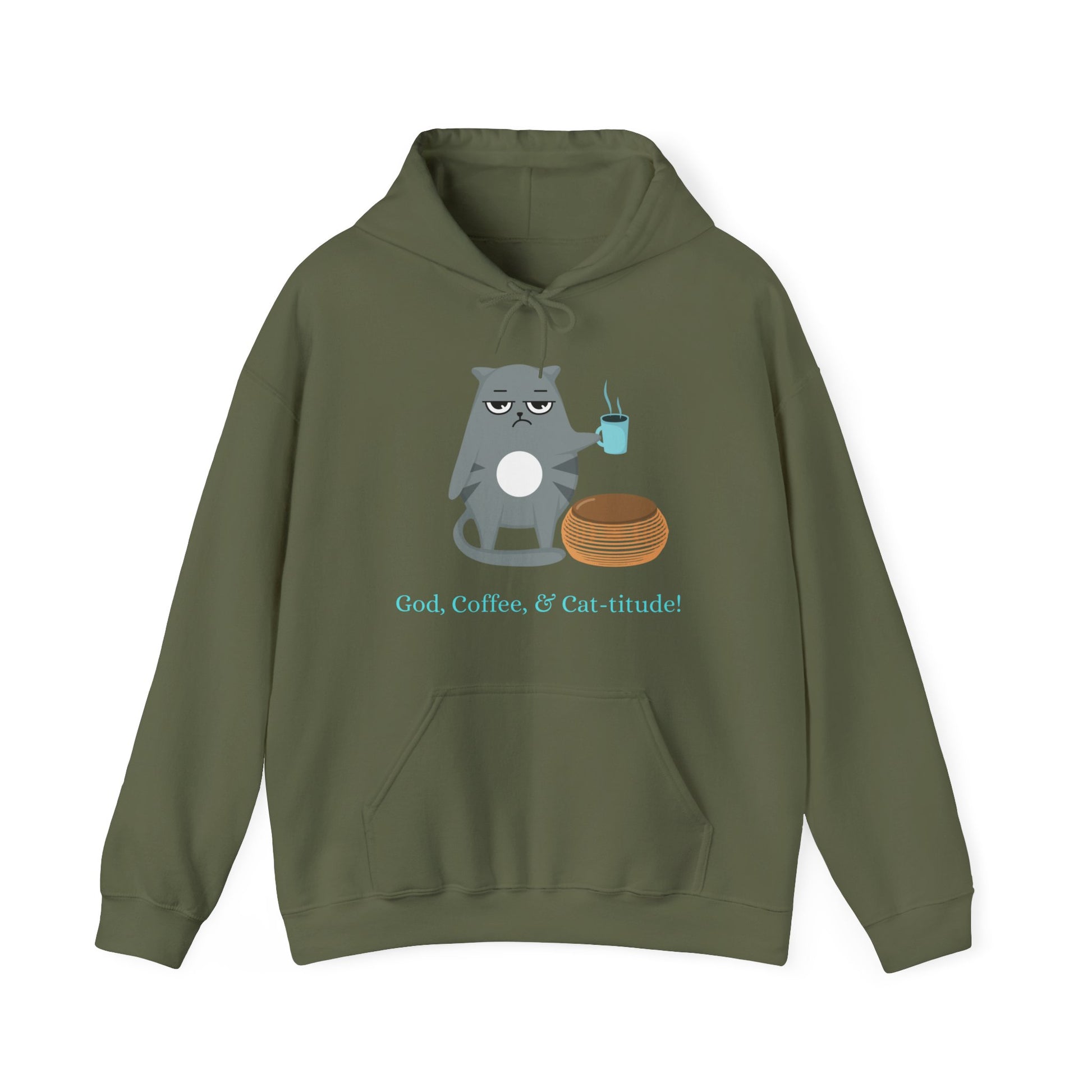 Coffee and Cat-itude Hoodie in S M maroon, crafted for comfort and S style