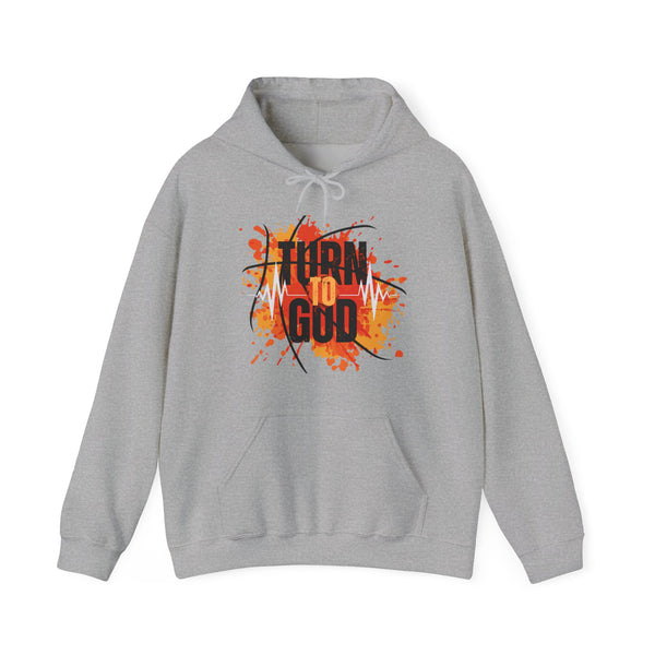 Divine Pivot Unisex Hoodie in S dark heather, crafted with polyester cotton, a versatile piece for casual wear