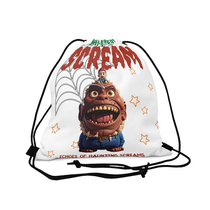 Halloween Scream: The Spook-tacular Drawstring Bag for All Your Treats Bags Bigger Than Life   