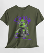 Hustle Bear Unisex Heavy Cotton Tee in S charcoal, crafted with cotton, a must-have for everyday fashion