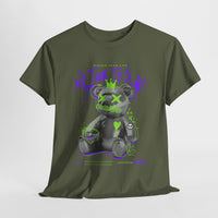 Hustle Bear Unisex Heavy Cotton Tee in S charcoal, crafted with cotton, a must-have for everyday fashion