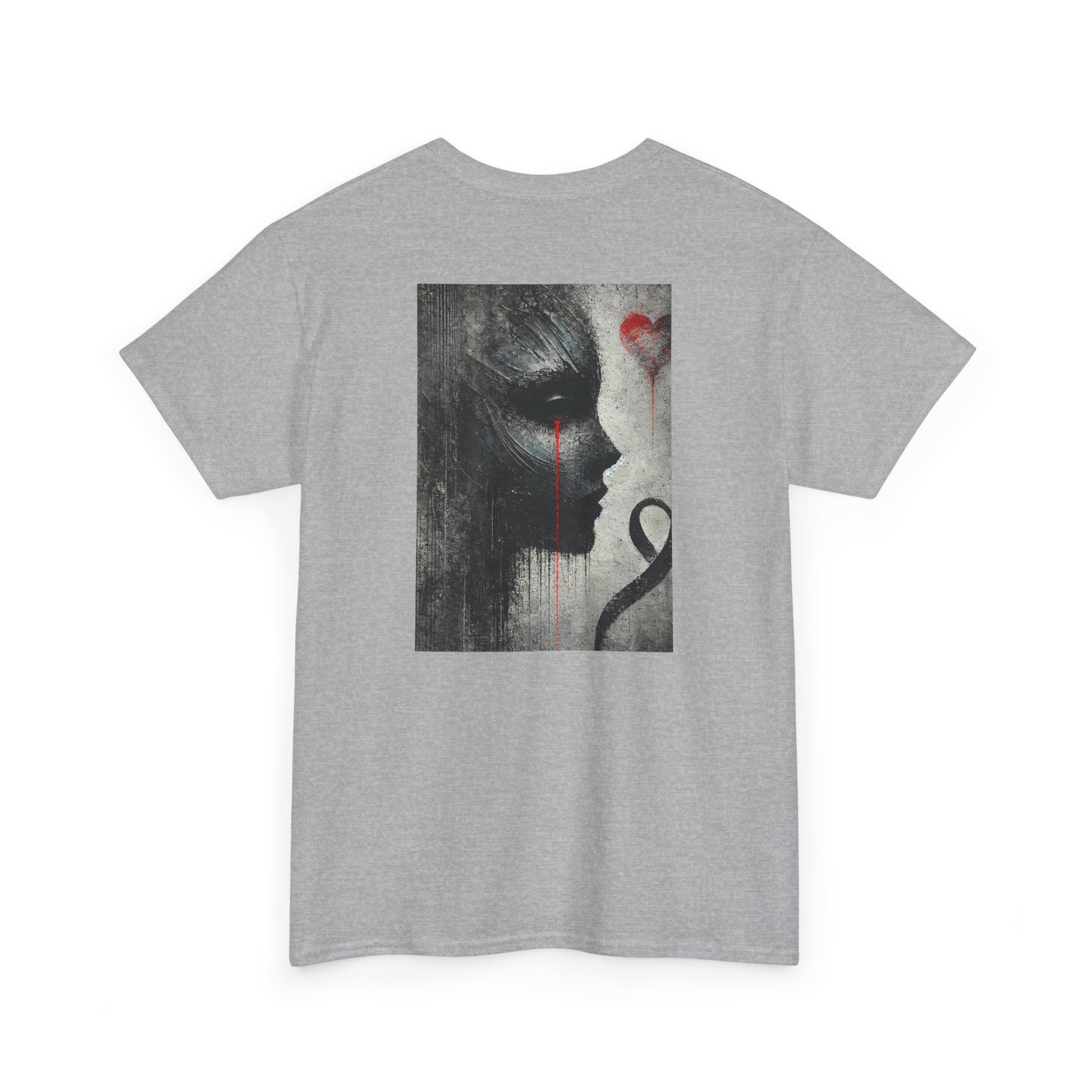 Abstract Vision Premium Graphic Tee Unisex in S dark heather, crafted with cotton, a versatile piece for casual wear