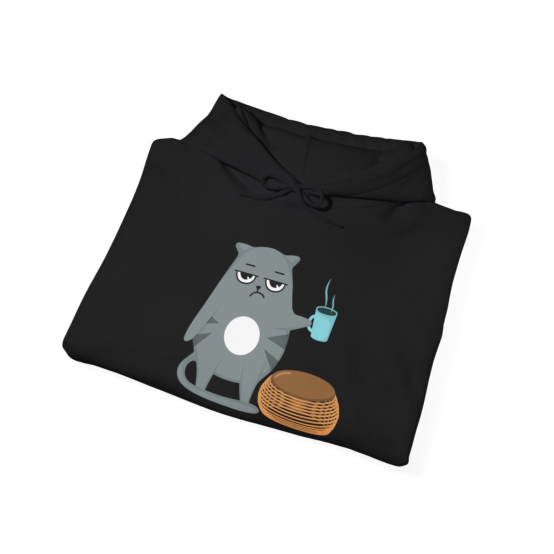 Coffee and Cat-itude Hoodie in M charcoal, a versatile piece for casual wear