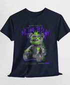 Hustle Bear Unisex Heavy Cotton Tee in S turf green, a versatile piece for casual wear