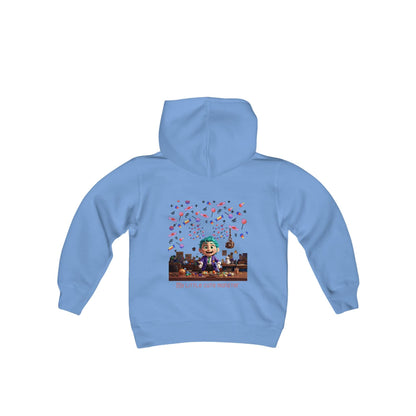 🎃 Candy Connoisseur: The Cozy Halloween Hoodie for Young Candy Lovers! Kids clothes Bigger Than Life Carolina Blue S 