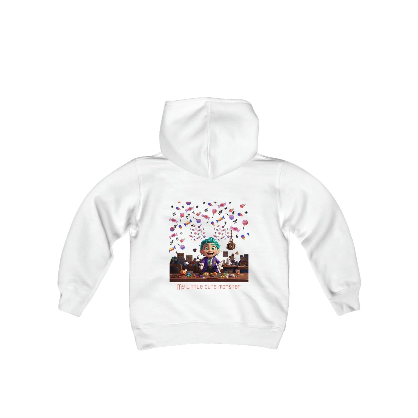 🎃 Candy Connoisseur: The Cozy Halloween Hoodie for Young Candy Lovers! Kids clothes Bigger Than Life White S 