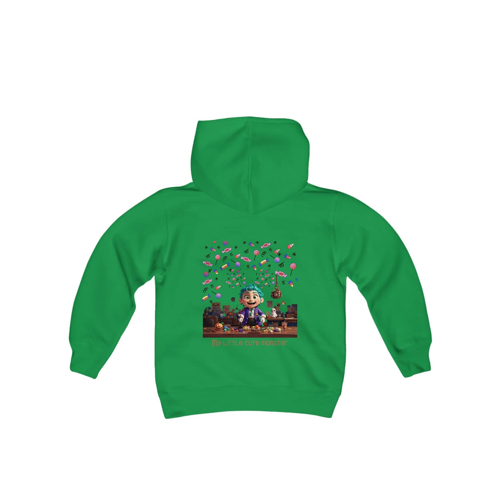 🎃 Candy Connoisseur: The Cozy Halloween Hoodie for Young Candy Lovers! Kids clothes Bigger Than Life Irish Green S 