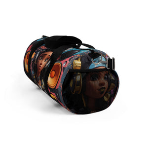 BeatBurst: The Vibrant Canvas Hip-Hop Duffle Duffel