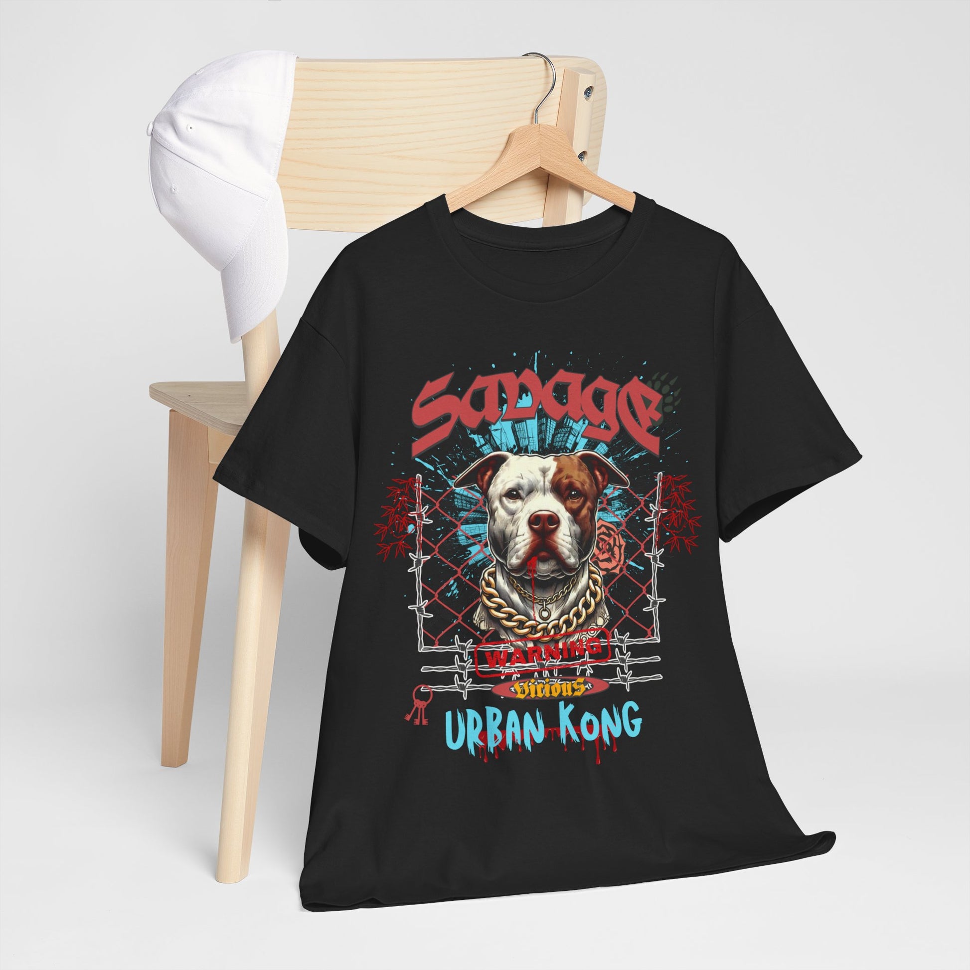 Savage Urban Kong T-Shirt - Bigger Than Life Fashions in M black, crafted for Laid-back Street fashion