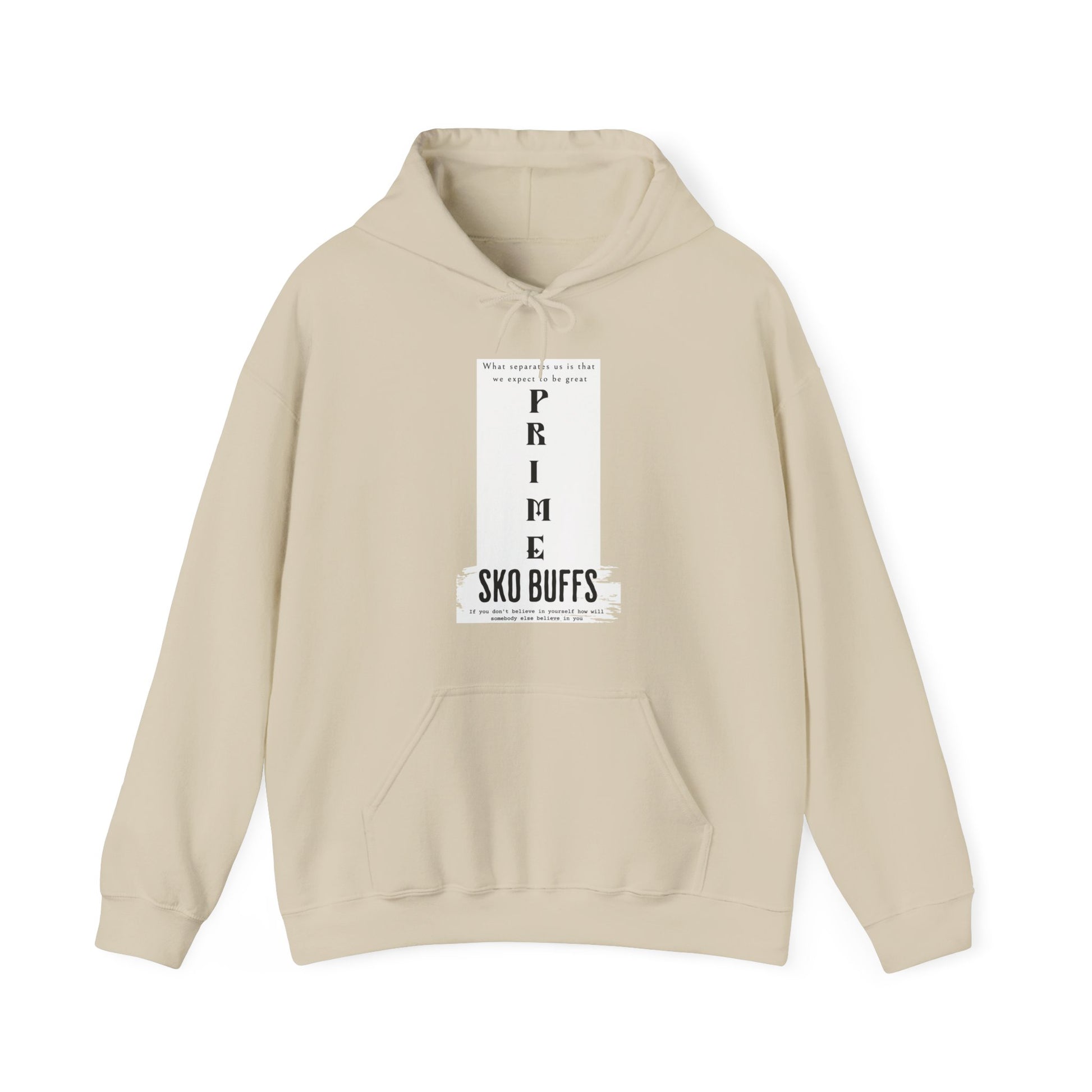 Legacy Prime Hoodie Unisex Pullover in S Sand, a must-have for everyday fashion