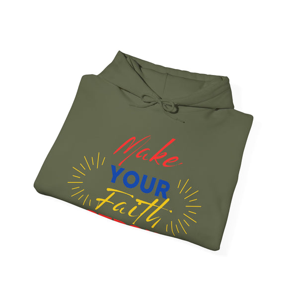 FaithFortress Make Your Faith Strong Unisex Hoodie in M navy, perfect for S staying on-trend in any S season