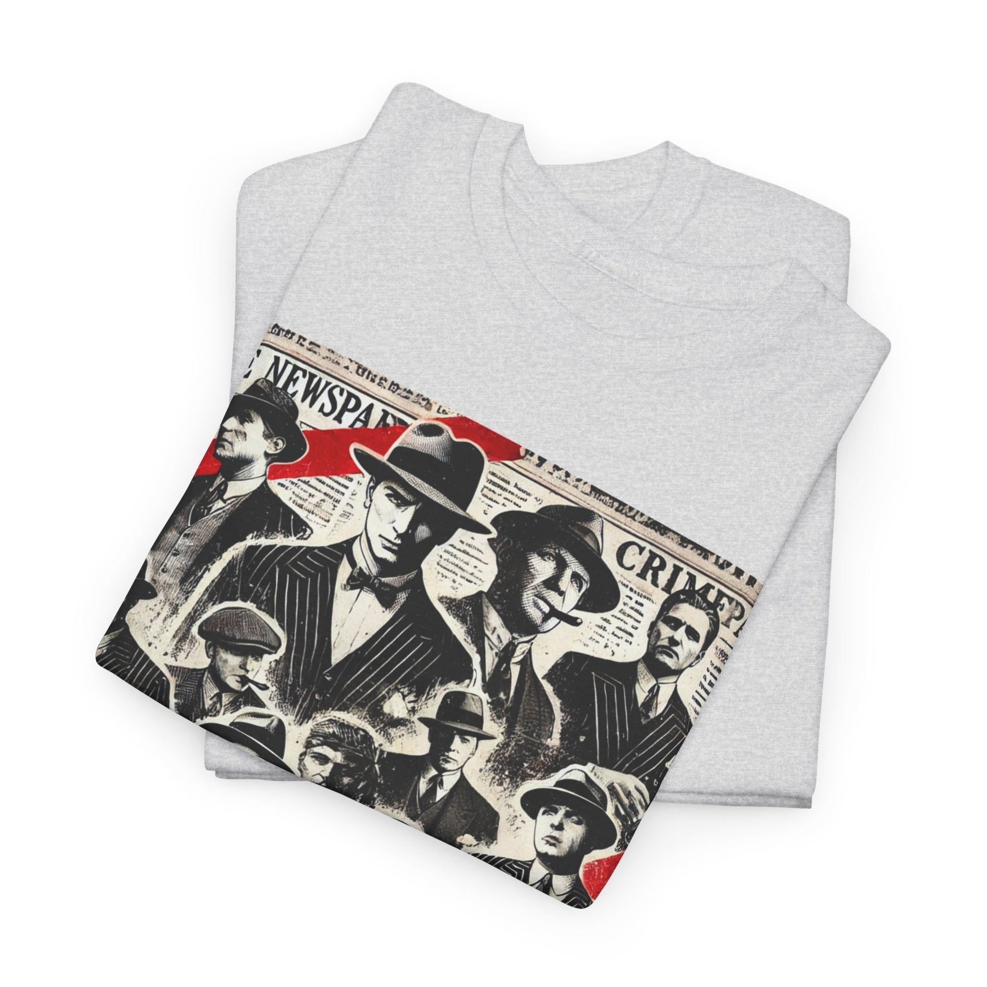 Mob Chronicles Tee: Vintage Crime and Noir Streetwear Statement Unisex Heavy Cotton Tee