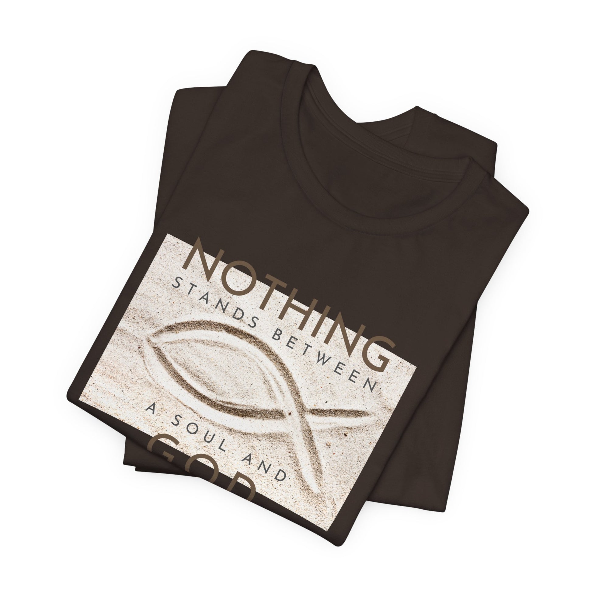 SoulSync A Soul Connection Unisex Tee in L brown, a must-have for everyday fashion