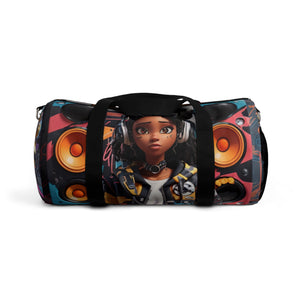 BeatBurst: The Vibrant Canvas Hip-Hop Duffle Duffel