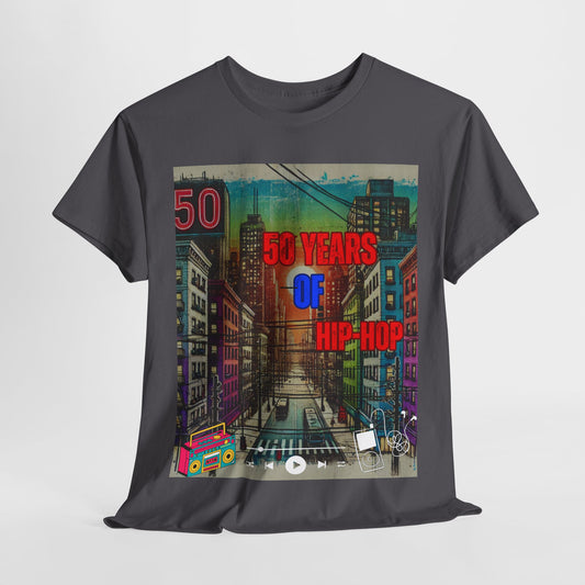 50 Years of Hip-Hop Unisex Cotton Tee - Celebrating a Music Revolution