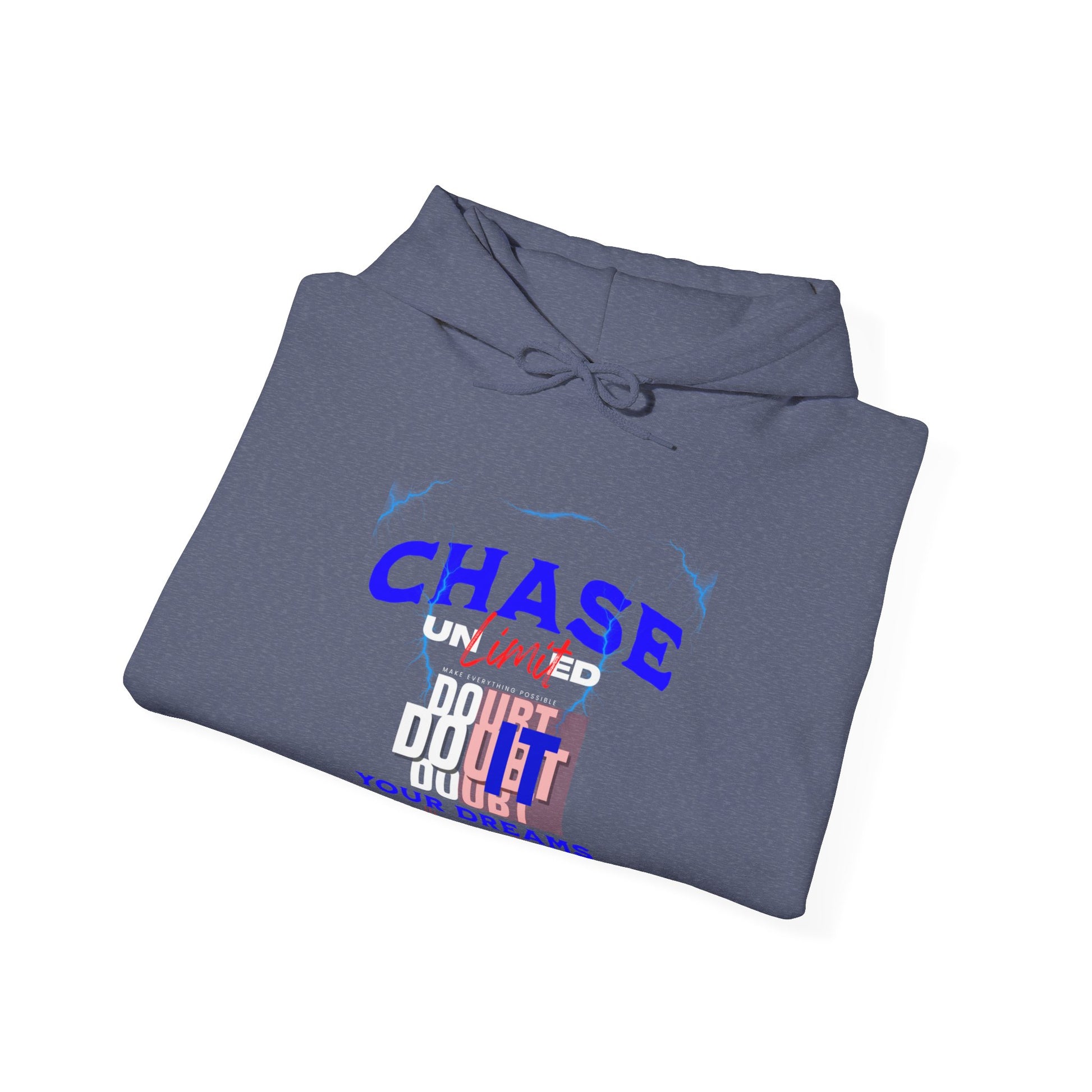 Chase Your Dreams Inspirational Classic Fit Hoodie in L charcoal, a versatile piece for casual wear