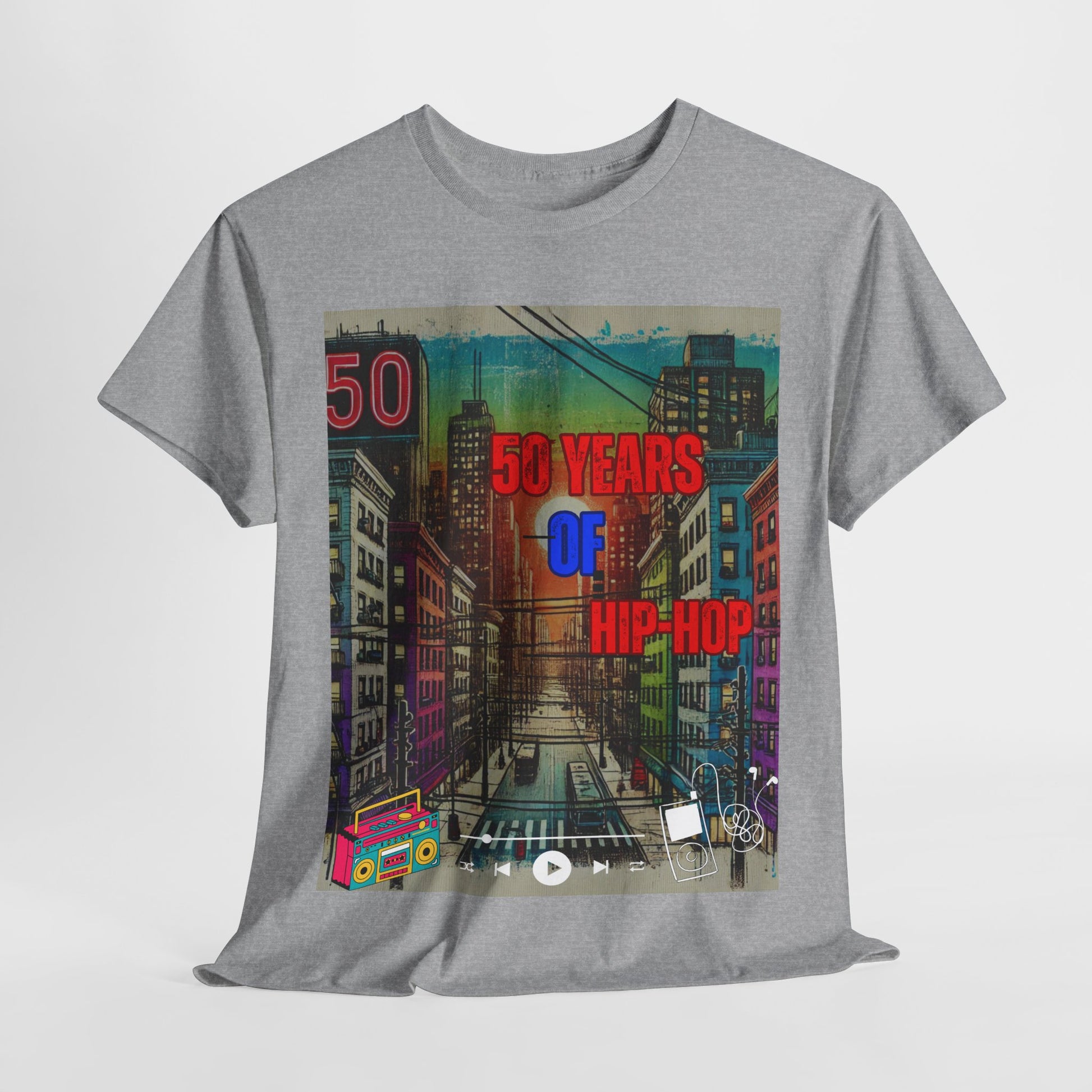 50 Years of Hip-Hop Unisex Cotton Tee - Celebrating a Music Revolution