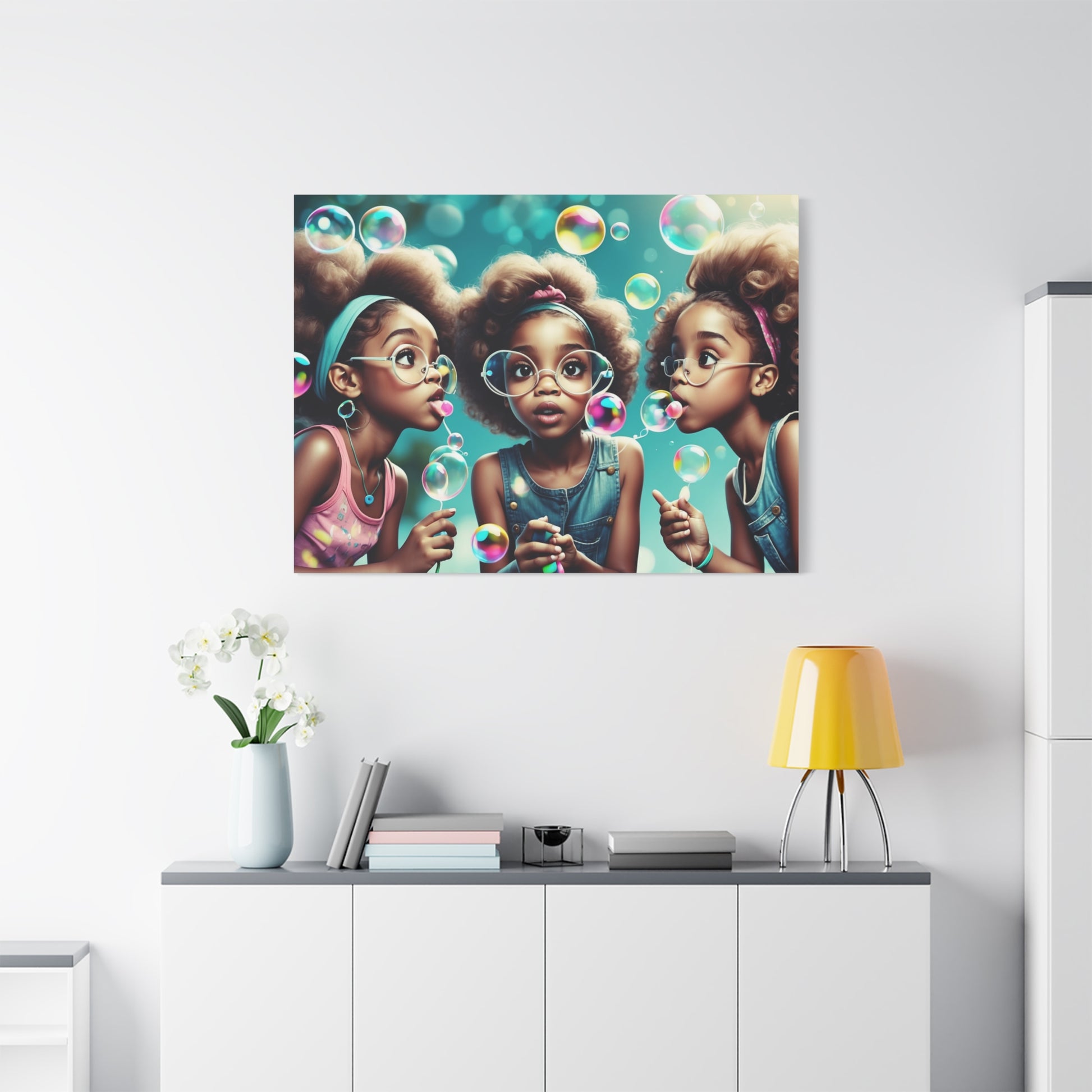 Bubble Dreams Canvas Art – A Playful Journey of Wonder and Joy