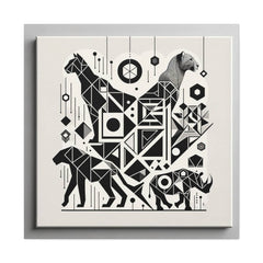 Monochrome Menagerie Canvas Art