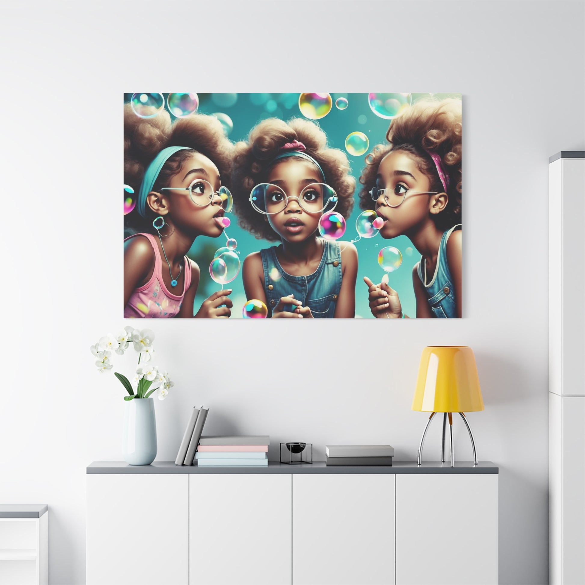 Bubble Dreams Canvas Art – A Playful Journey of Wonder and Joy