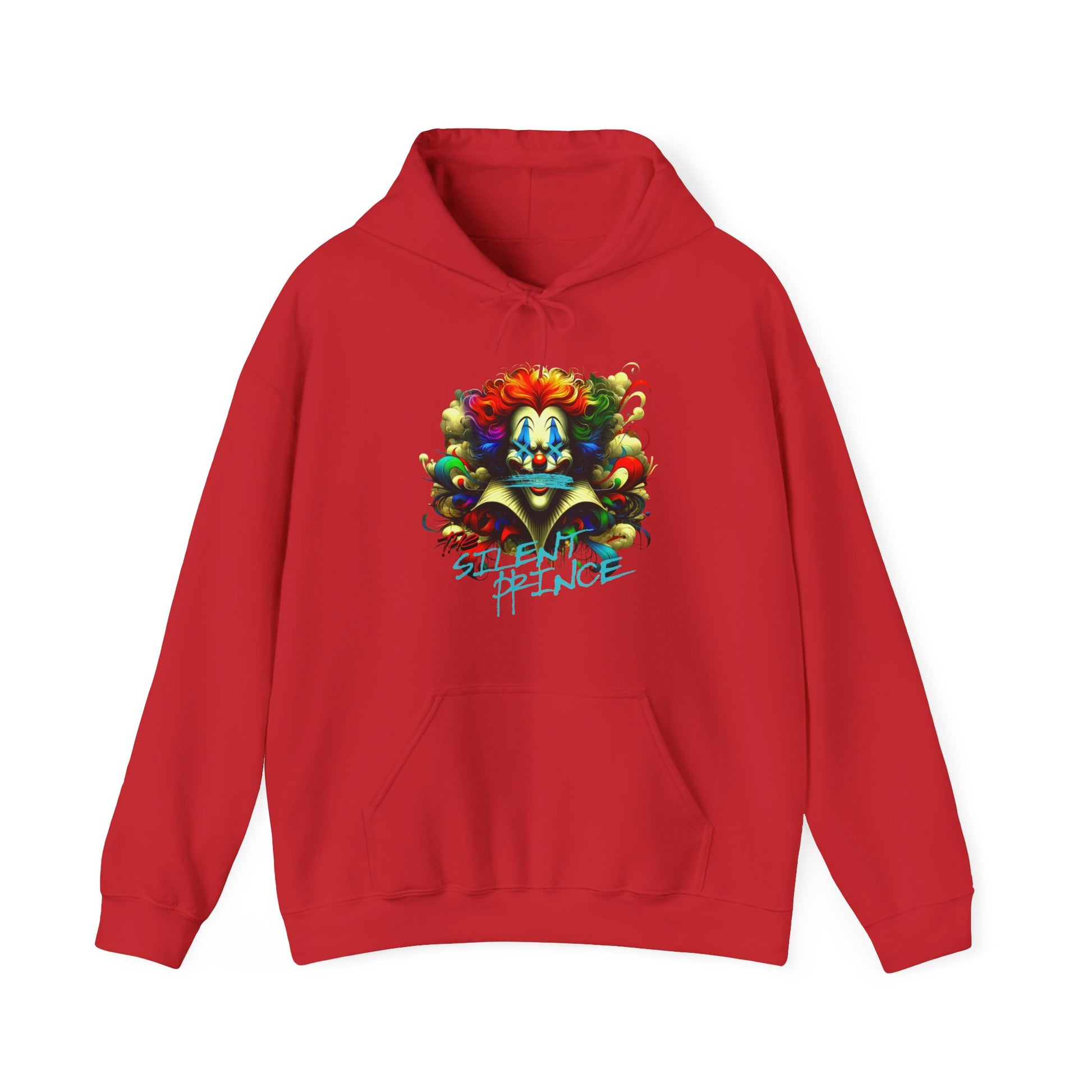 Silent Prince Unisex Heavy Blend Hooded Sweatshirt in S red, a versatile piece for casual wear