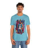 Hip-Hop Harmony Tee Streetwear Graffiti Boombox Mic: Music Notes Infused Hip-Hop Harmony T-Shirt T-Shirt Bigger Than Life Turquoise S 