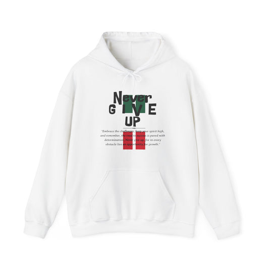 "Never Give Up" Unisex Heavy Blend Hooded Sweatshirt
