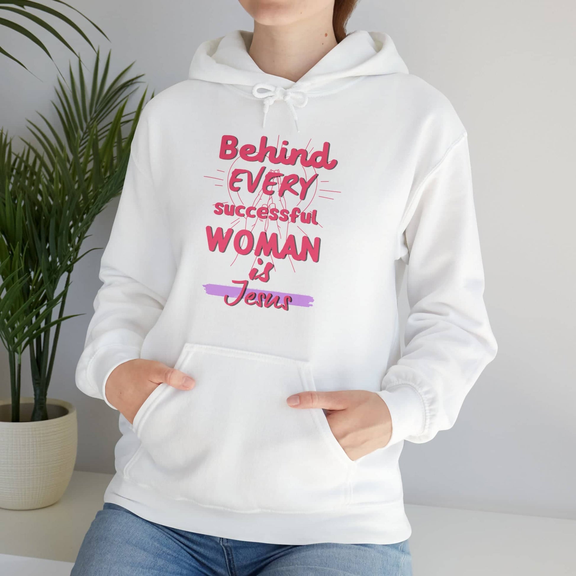 Successful Woman Christian' Unisex Hoodie Hoodie Bigger Than Life White S 