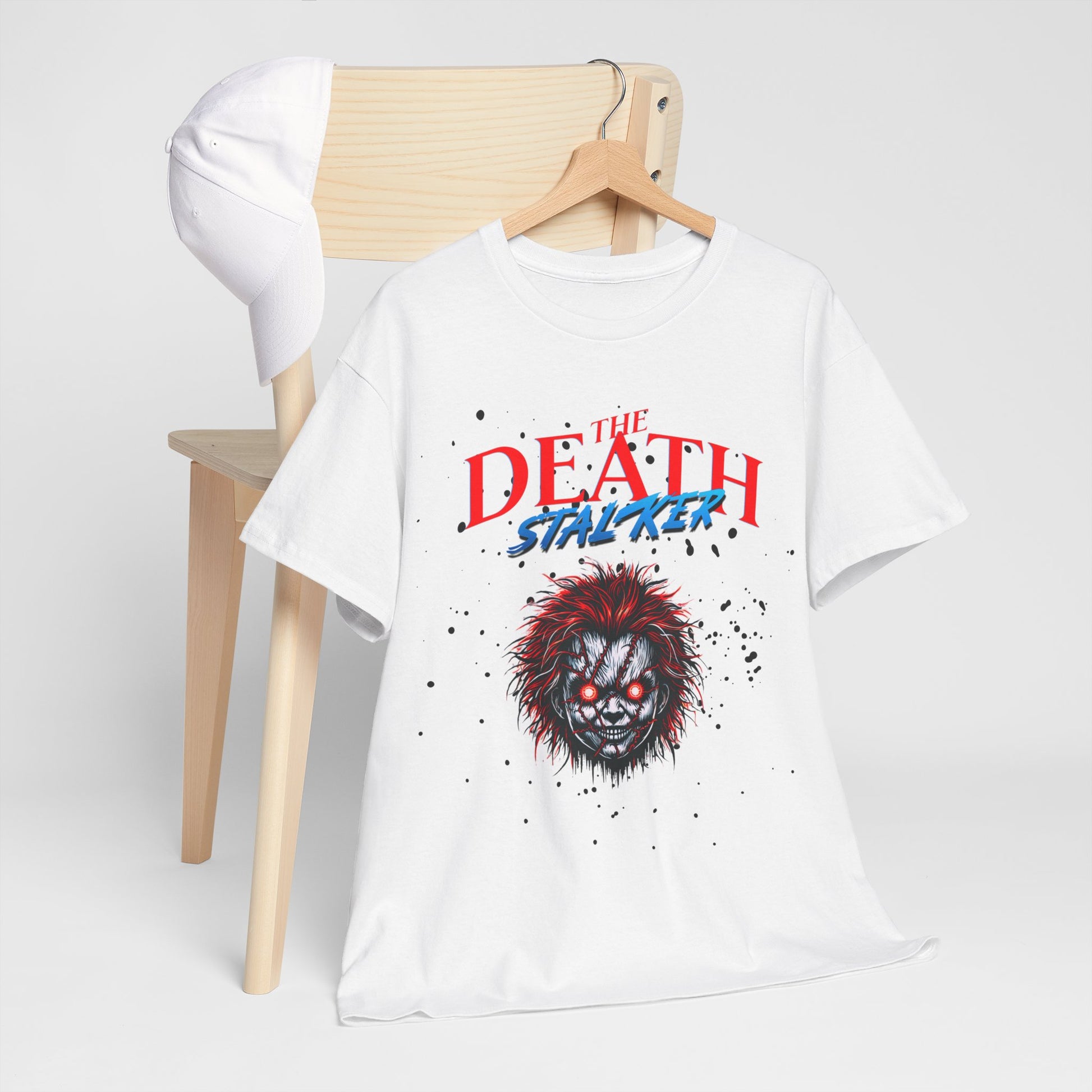 The Death Stalker Unisex Heavy Cotton Tee - Bold Horror-Inspired Design