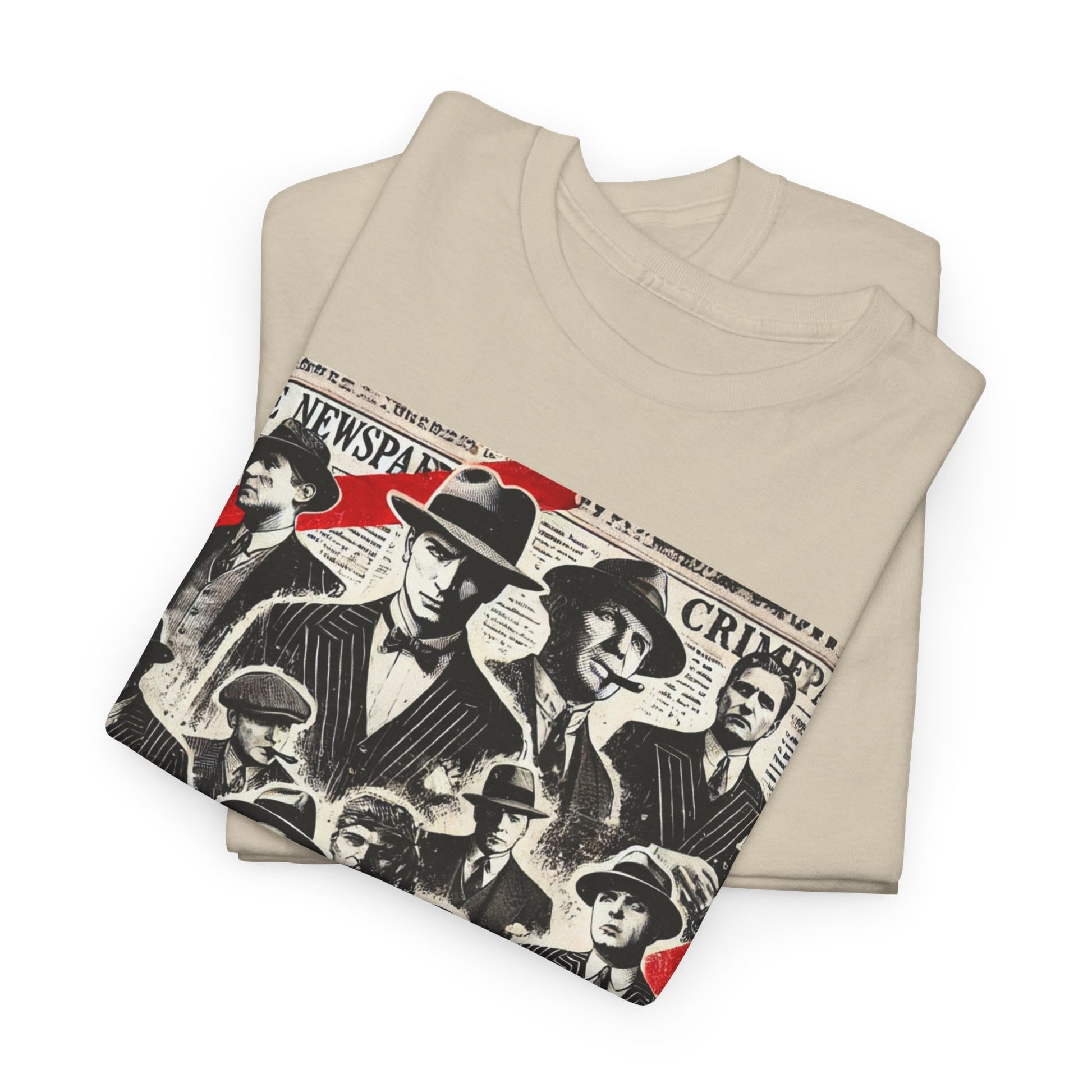 Mob Chronicles Tee: Vintage Crime and Noir Streetwear Statement Unisex Heavy Cotton Tee