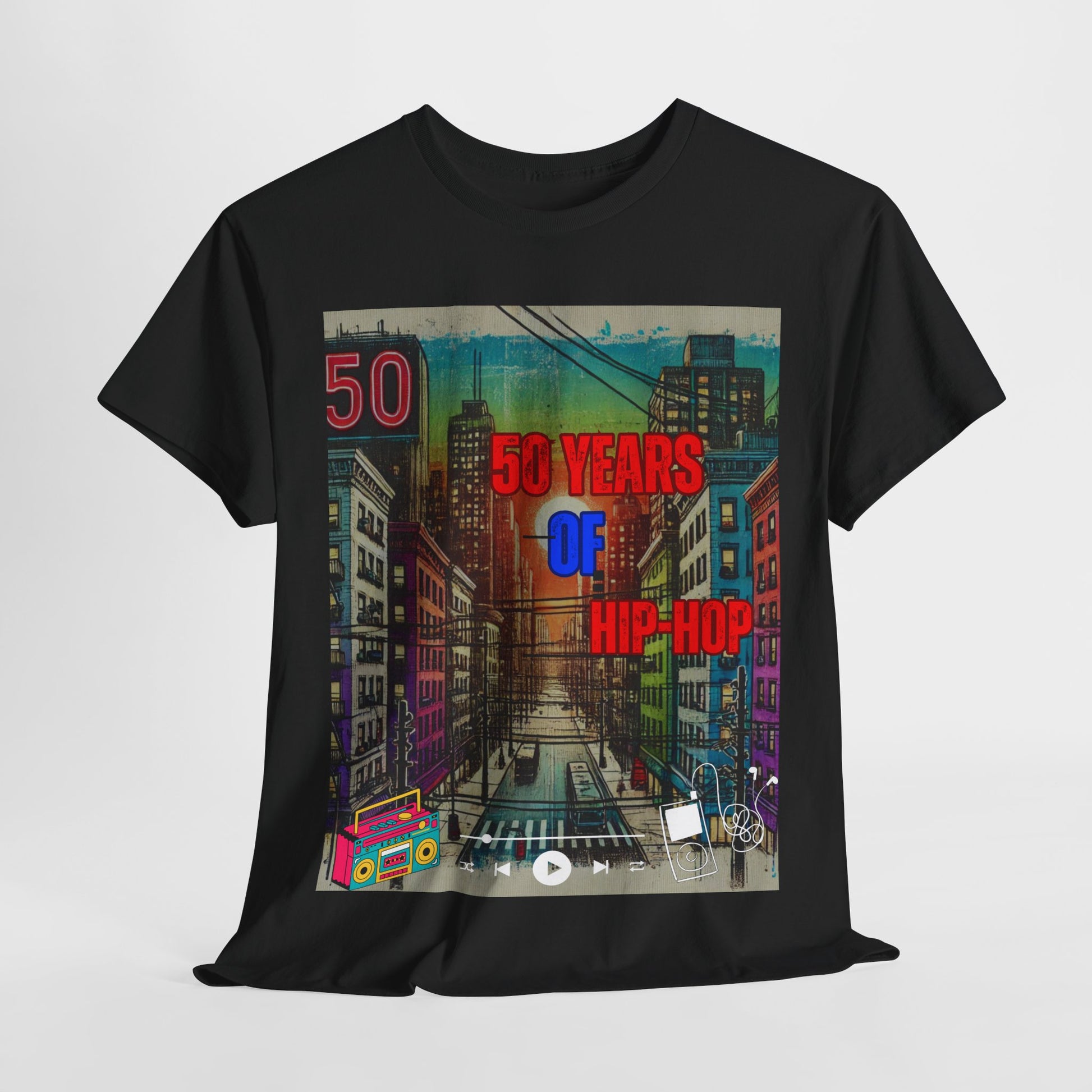 50 Years of Hip-Hop Unisex Cotton Tee - Celebrating a Music Revolution