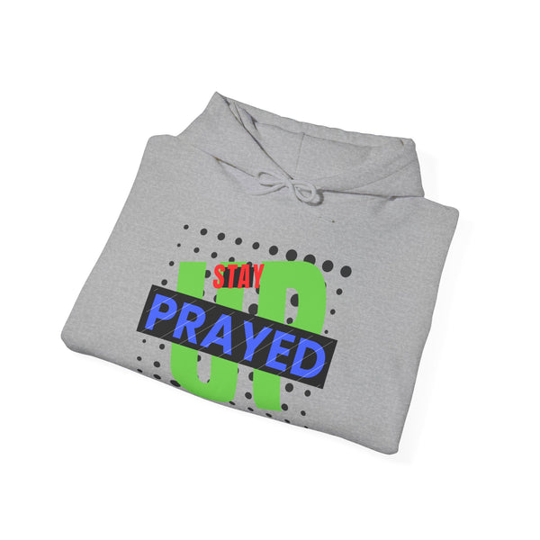 Stay Prayed Up Unisex Hoodie in M dark heather, crafted for comfort and S style