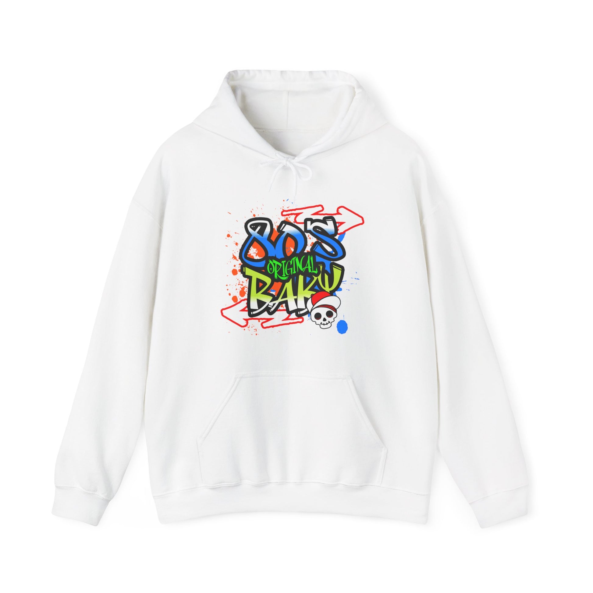 80s Baby Retro Unisex Hoodie in S white, crafted for comfort and S style